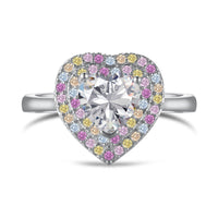 [Plus Jewelry]Delicate Ebullient Heart Shape Wedding Ring