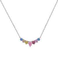 [Plus Jewelry]Dainty Colorful Heart Necklace