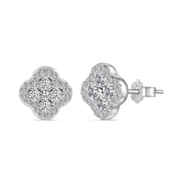 [Plus Jewelry]Four-Leaf Clover Flower Shaped Earrings
