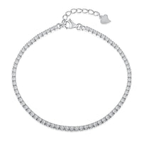 [Plus Jewelry]Radiant Shinning Princess Cut Tennis Bracelet