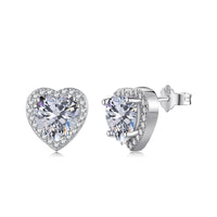 [Plus Jewelry]Sparkling Heart Shape Lover Earrings