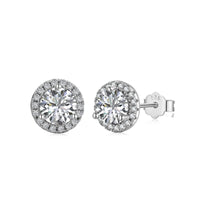 [Plus Jewelry]Classic Princess Round Shape Earrings