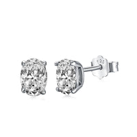 [Plus Jewelry]Oval Classic Dignified Elegant Earrings
