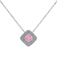 [Plus Jewelry]Sparkling Asscher Cut Necklace