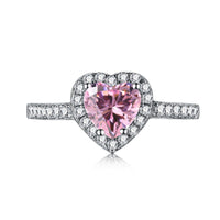 [Plus Jewelry]Eternity Splashy Romantic Heart Shape Lover Ring