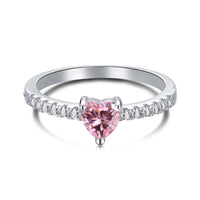 [Plus Jewelry]0.5 Carat CaratEternity Charming Heart Shape Lover Ring