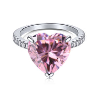 [Plus Jewelry]6.0 Carat Luxurious Sparkling Romantic Heart Cut Lover Ring