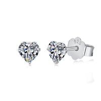 [Plus Jewelry]Sparkling Heart Shaped Simple Earrings