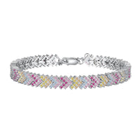 [Plus Jewelry]Ornate Sparkling Round Cut Party Bracelet