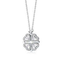 [Plus Jewelry]Ornate Heart Cut Flower Shape Necklace
