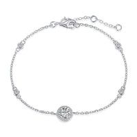 [Plus Jewelry]Dazzling Round Cut Shape Bracelet