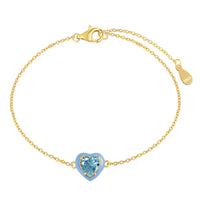 [Plus Jewelry]Sparkling Romantic Heart Shape Lover Bracelet