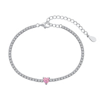 [Plus Jewelry]0.5 Carat Elegant Romantic Heart Shape Lover Bracelet