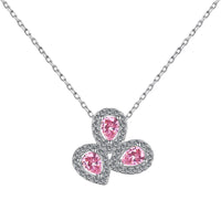 [Plus Jewelry]Elegant Flower Shape Pear Cut Necklace