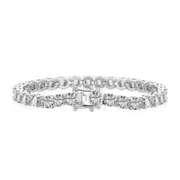 [Plus Jewelry]Ornate Sparkling Round Cut Wedding Bracelet