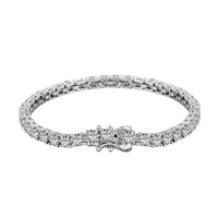 [Plus Jewelry]Luxurious Ornate Round Cut Tennis Bracelet