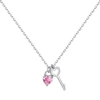 [Plus Jewelry]Unique Heart Shape Key Pendent Necklace
