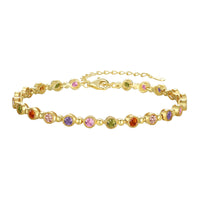 [Plus Jewelry]Sparkling Exquisite Round Cut Party Bracelet