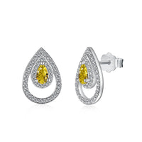 [Plus Jewelry]Sparkling Delicate Water Drop Shape Daily Earrings
