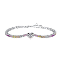 [Plus Jewelry]Delicate Romantic Heart Shape Lover Bracelet