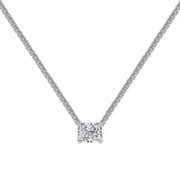 [Plus Jewelry]4.0 Carat Elegant Radiant Cut Necklace