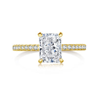 [Plus Jewelry]2.0 Carat Dazzling Sparkling Radiant Cut Party Ring