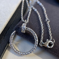 [Plus Jewelry]JUSTE NECKLACE SILVER DIAMONDS