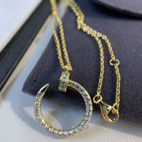[Plus Jewelry]JUSTE NECKLACE GOLD DIAMONDS