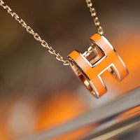 [Plus Jewelry]POP H PEDANT PINK GOLD