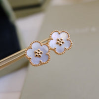 [Plus Jewelry]LUCKY PINK GOLD WHITE MOP EARRINGS