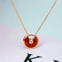 [Plus Jewelry]AMULETTE GOLD CARNELIAN ONYX NECKLACE