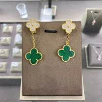 [Plus Jewelry]CLOVER  2 MOTIFS  DIAMOND  EARRINGS (MULTIPLE CHOICESç´