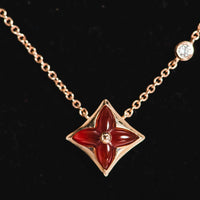 [Plus Jewelry]STAR NECKLACE PINK GOLD 1 DIAMOND