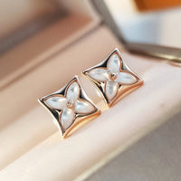 [Plus Jewelry]STAR MOP PINK GOLD EARRINGS