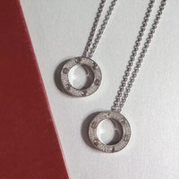 [Plus Jewelry]LOVE NECKLACE ADJUSTABLE SILVER