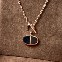 [Plus Jewelry]CHAINE VERSO BLACK CERAMIC NECKLACE
