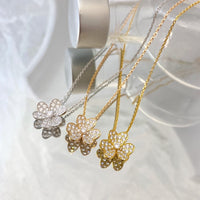 [Plus Jewelry]FLOWER DIAMOND NECKLACE