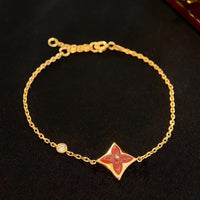 [Plus Jewelry]COLOR STAR CARNELIAN PINK GOLD DIAMOND BRACELET