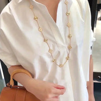 [Plus Jewelry]CLOVER 20 MOTIFS LASER DIAMOND NECKLACE