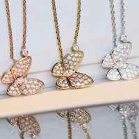 [Plus Jewelry]BUTTERFLY DIAMOND NECKLACE