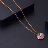 [Plus Jewelry]AMULETTE ROSE GOLD PINK MOP NECKLACE