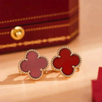 [Plus Jewelry]CLOVER MEDIUM 1 MOTIFS CARNELIAN  EARRINGS