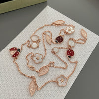 [Plus Jewelry]LUCKY SPRING 15 MOTIFS ROSE GOLD NECKLACE