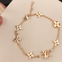 [Plus Jewelry]STAR AND SUN 7 MOTIFS GOLD BRACELET