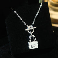 [Plus Jewelry]POP H PEDANT SILVER NECKLACE