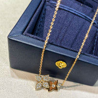 [Plus Jewelry]STAR BLOSSOM NECKLACE PINK GOLD DIAMONDS