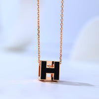 [Plus Jewelry]H CAGE PINK GOLD NECKLACE