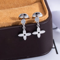 [Plus Jewelry]VIDYLLE SILVER DIAMOND MINI DROP EARRINGS