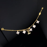 [Plus Jewelry]LOGO 6 MOTIF STAR AND SUN GOLD BRACELET