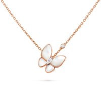 [Plus Jewelry]BUTTERFLY MOP DIAMOND NECKLACE